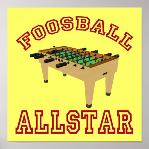 Foosball Allstar Poster