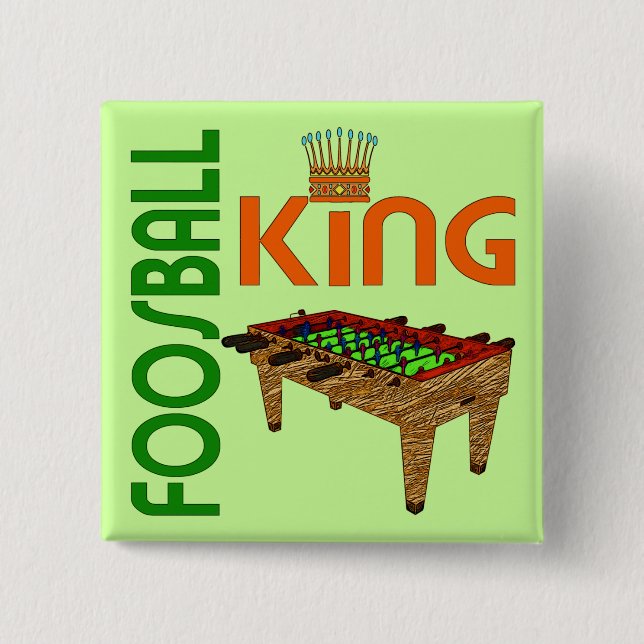 Foosball King Pinback Button (Front)