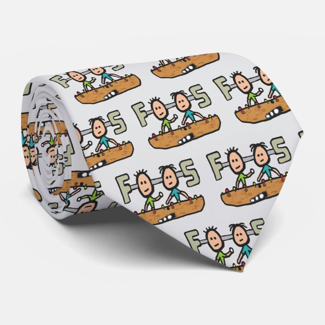 Foosball Neck Tie (Rolled)