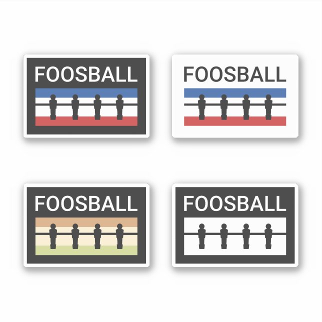 Foosball Retro Sticker (Front)