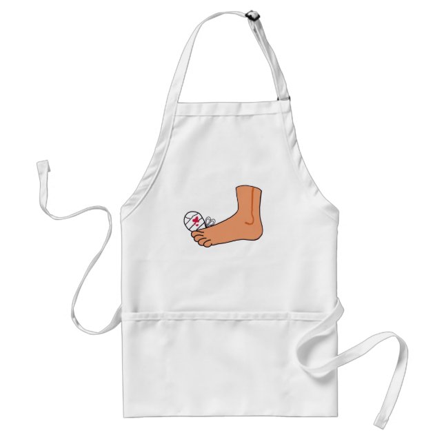 Foot-2 Broken Toe Adult Apron (Front)