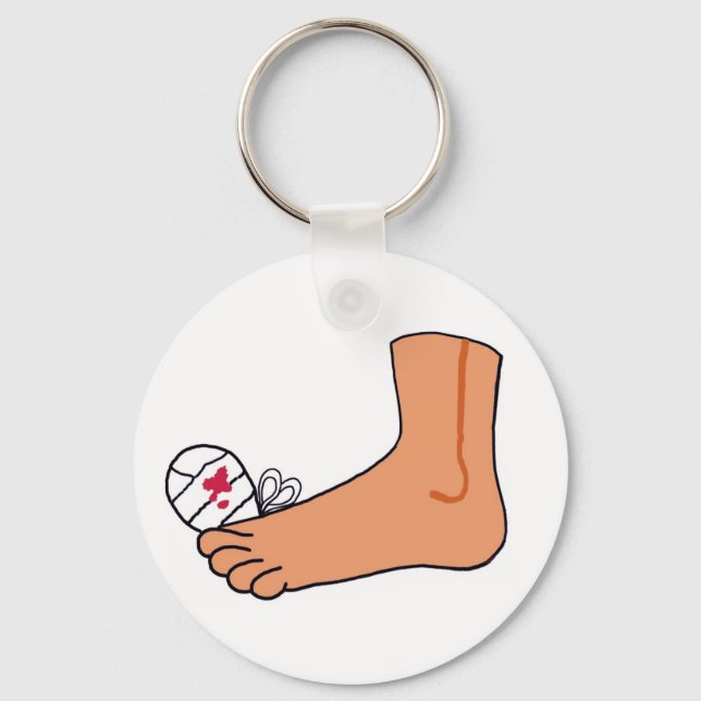 Foot-2 Broken Toe Keychain (Front)