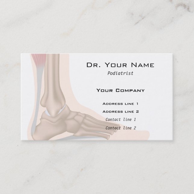 Foot anatomy Business Card (Front)