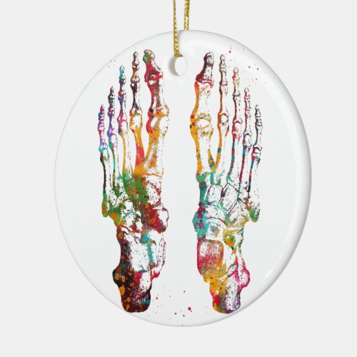 Foot Bones Ceramic Ornament