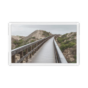 Foot Bridge at Oso Flaco Lake State Park Acrylic Tray