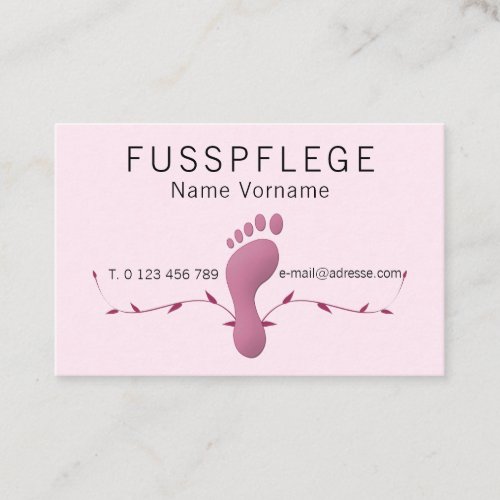 foot care business card