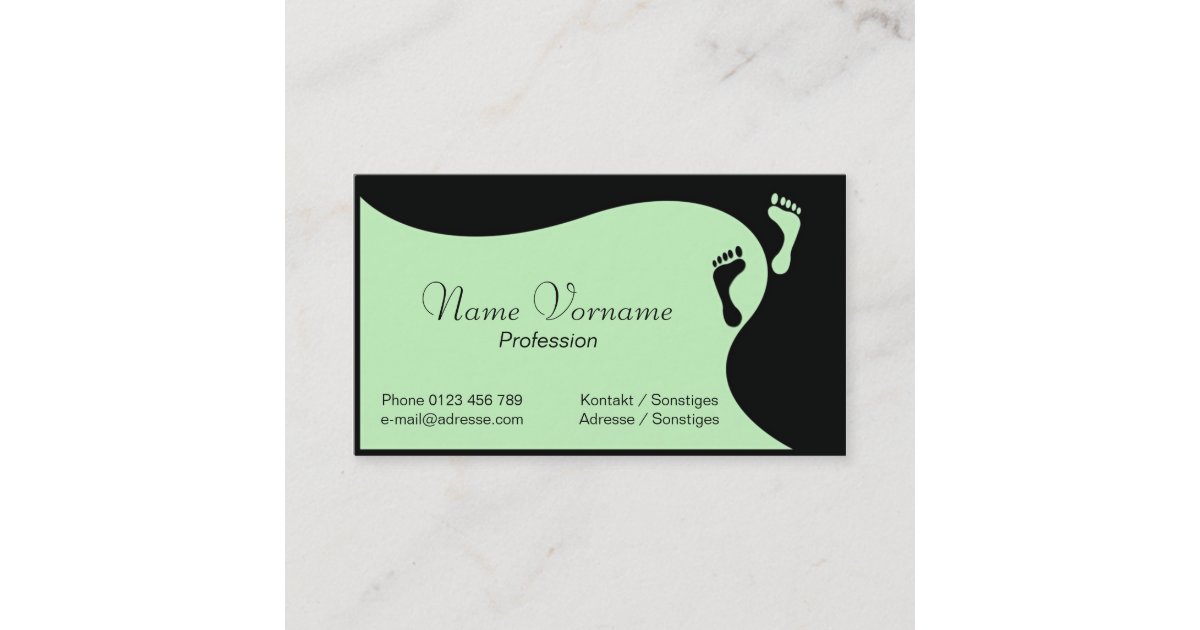 foot care business card Zazzle