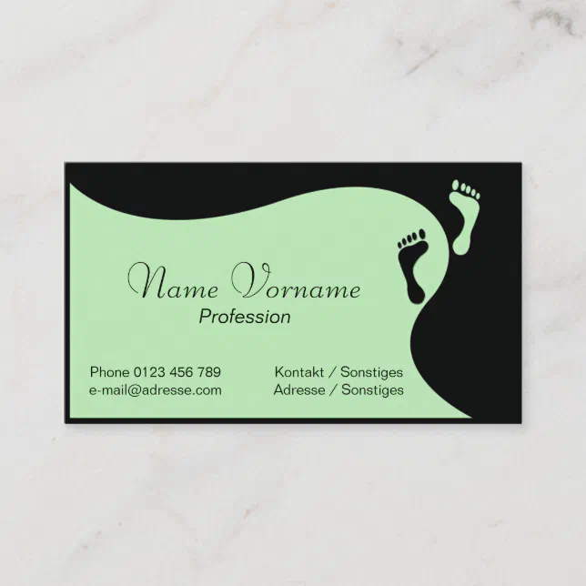 foot care business card Zazzle