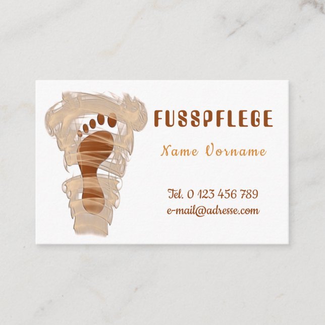foot care business card (Front)