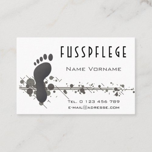 foot care business card