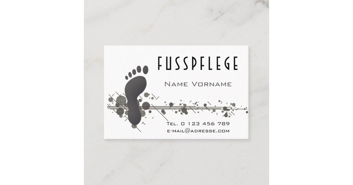 foot care business card Zazzle