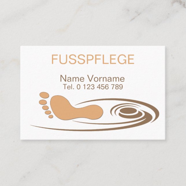 foot care business card (Front)