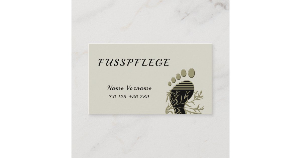 foot care business card Zazzle