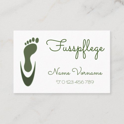 foot care business card