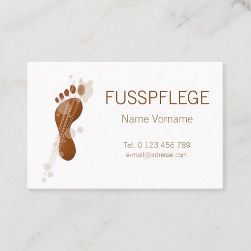 foot care business card