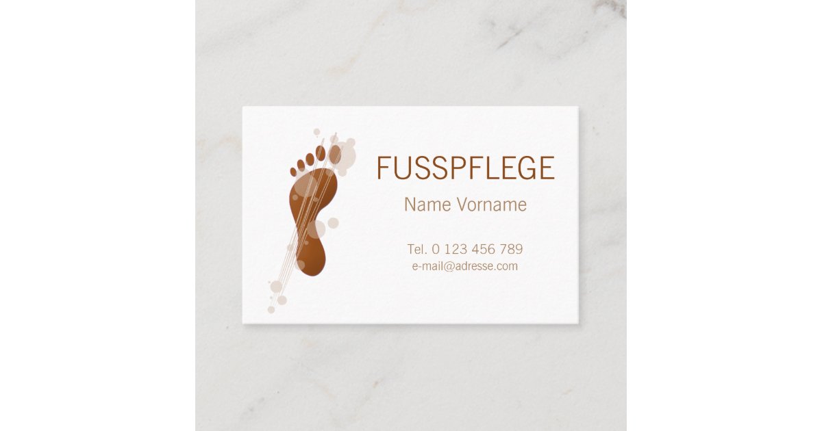 foot care business card Zazzle