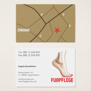 Foot care business cards