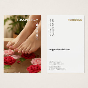 Foot care business cards