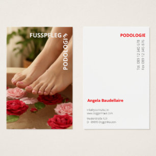 Foot care business cards