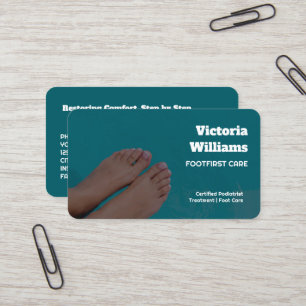 Foot Care Custom Photo Business Card