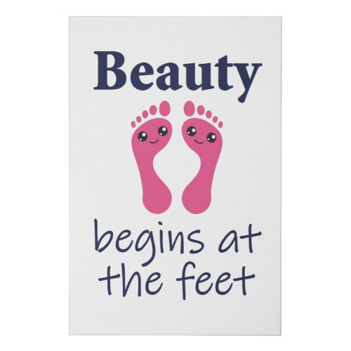 Foot Care Pedicure Chiropodist Nail Salon Gift Faux Canvas Print