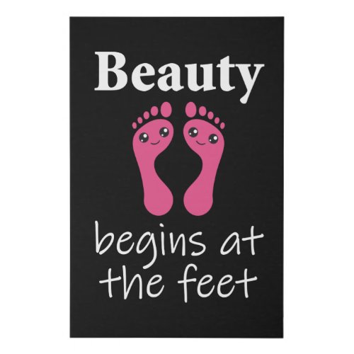 Foot Care Pedicure Chiropodist Nail Salon Gift Faux Canvas Print