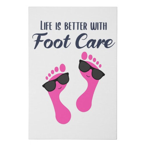 Foot Care Pedicure Podiatrist Nail Salon Gift Faux Canvas Print