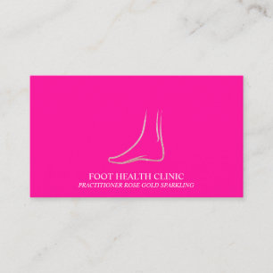 Foot Care Podiatry Practioner Doctor Pink Business Card