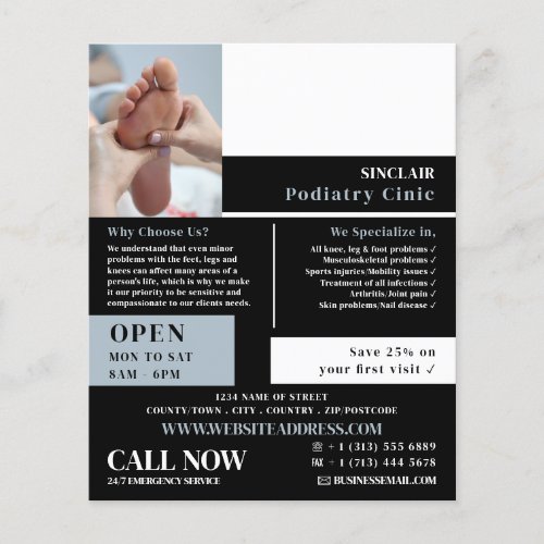 Foot Care Portrait Podiatry Clinic Podiatrist Flyer