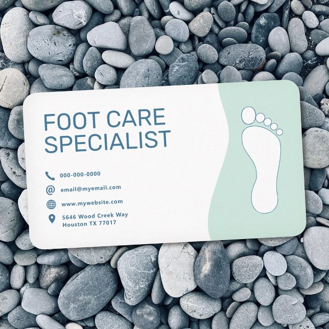 Foot Care Service Business Card (Foot Care Service Business Card)