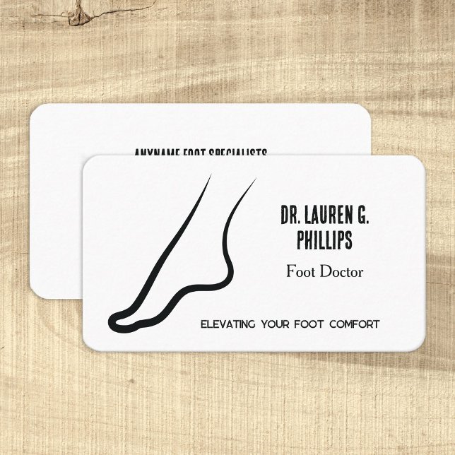 👣 Foot Care Simple Business Card (Foot Care Business Card)