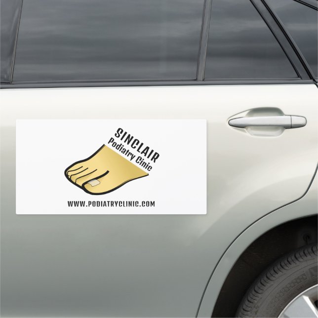 Foot Design, Podiatry Clinic, Podiatrist Car Magnet (In Situ)