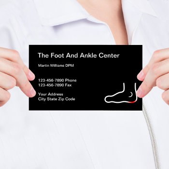 Foot Doctor Podiatry Business Card by Luckyturtle at Zazzle
