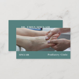 Foot Exam Portrait, Podiatry Clinic, Podiatrist Business Card