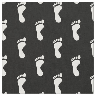 Foot Feet Footprints Black White Fabric