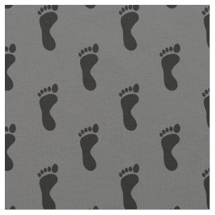 Foot Feet Footprints Grey Black Fabric
