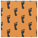 Foot Feet Footprints orange Black Fabric