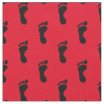 Foot Feet Footprints Red Black Fabric