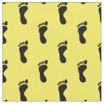 Foot Feet Footprints Yellow Black Fabric