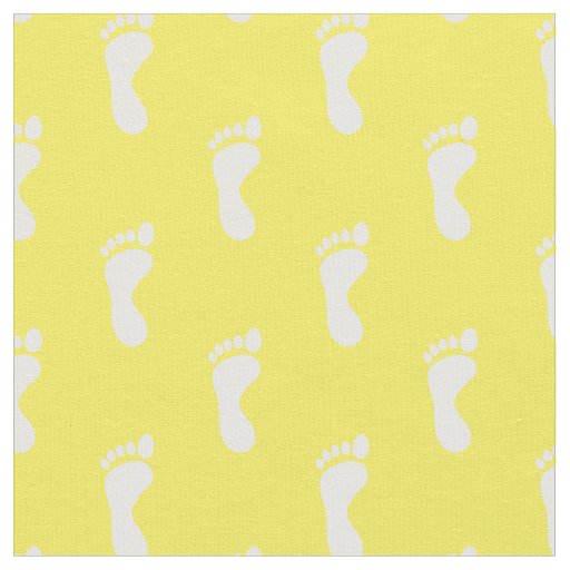 Foot Feet Footprints Yellow White Fabric