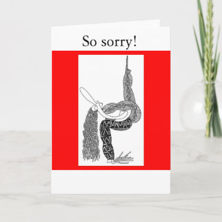 foot in mouth, So sorry! Card