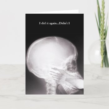 Foot In Mouth Xray Apology Card by gravityx9 at Zazzle