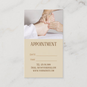 Foot Massage acupressure physiotherapy Appointment Card