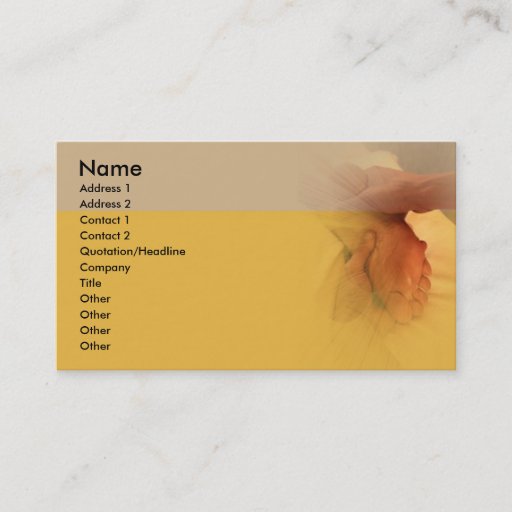 Customizable Foot Massage Business Card