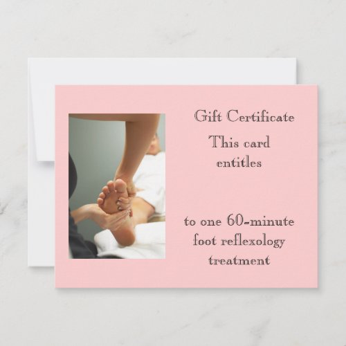 Foot Massage Gift Certificate