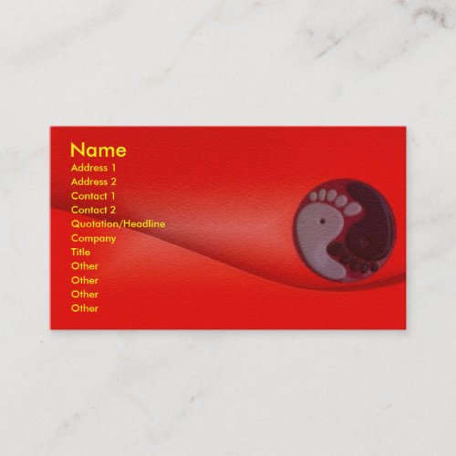 Foot Massage Profile Card Business Card Template