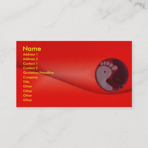 Customizable Foot Massage Profile Card Business Card Template