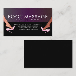 Foot Massage Therapist Heels of Feet Business Card