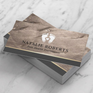 Foot Massage Therapist Modern Bronze Podiatrist Business Card