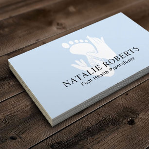 Foot Massage Therapist Podiatrist Baby Blue Spa Business Card